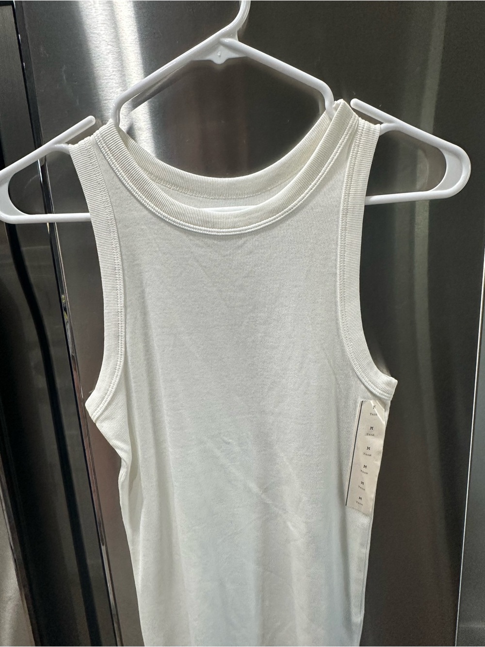 a new day White Ribbed Tank Top NWT Medium